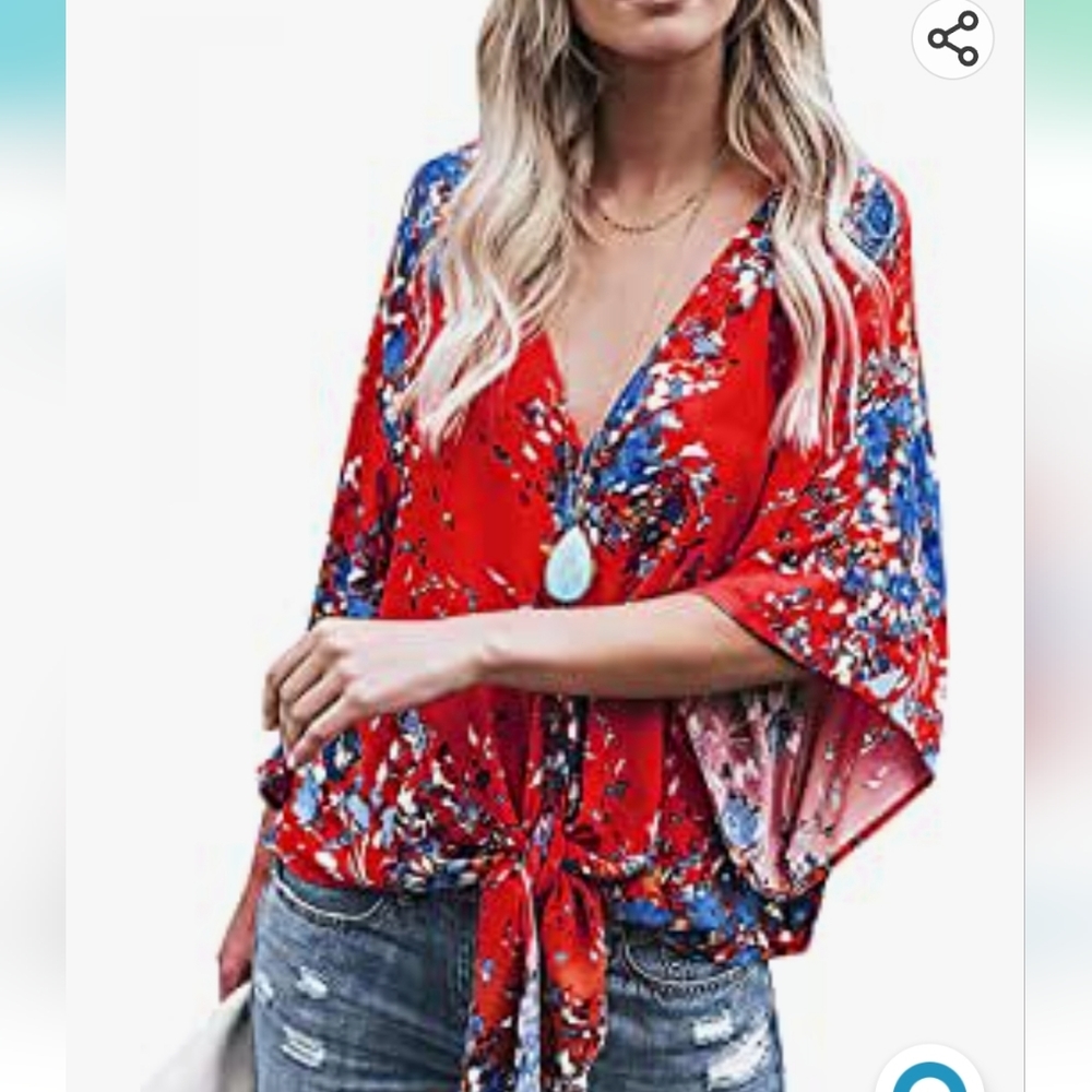 Womens boho top XXL
